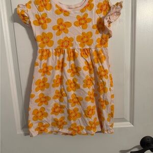 Old Navy Kids Dress with Orange Floral Pattern